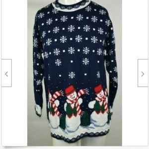 Nutcracker Ugly Christmas Sweater Snowman Women L